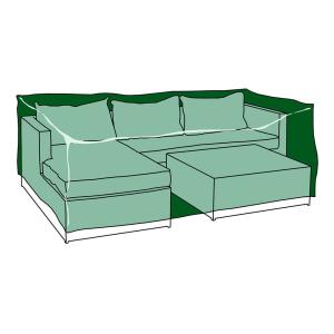 Edm 213x132x74 Cm Cover Chaise Longue And Table Verde
