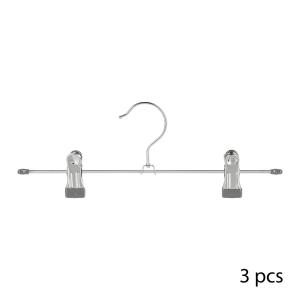 5 Five Hanger With Clips 3 Units Argento