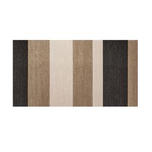 Stor Planet Striped Vinyl Fabric 80x150 Cm Carpet Beige,Nero