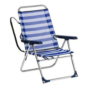 Alco Aluminum Beach Chair Positions With Strap Blu,Argento