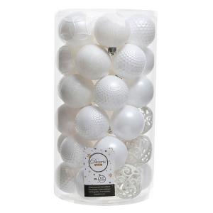 Decoris Decorative Ball 37 Units Bianco