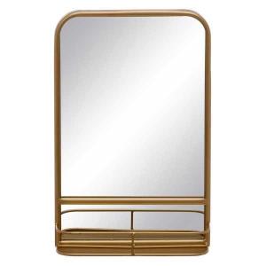 Bigbuy Home Metal 31x9.5x47 Cm Wall Mirror Oro