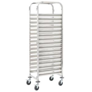 Vidaxl Carrello Da Cucina Per 16 38x55x163 Cm Inossidabile…