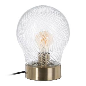 Bigbuy Home Crystal Metal 18x18x25 Cm Table Lamp Trasparente