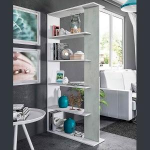 Dmora Libreria Con Cinque Ripiani Colore Bianco Artik Con D…