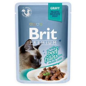 Brit Premium Fillet With Beef 85g Wet Cat Food Multicolor