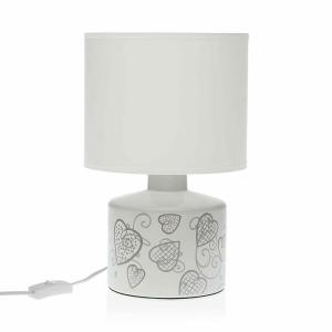 Versa Cozy Hearts Ceramic 22.5x35x22.5 Cm Table Lamp Traspa…