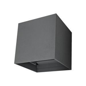 Matel Lampada Da Parete A Led Ip54 Cubo Fresco Luxe 6w