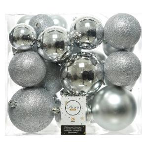 Decoris Decorative Ball For Christmas Tree 26 Units Argento