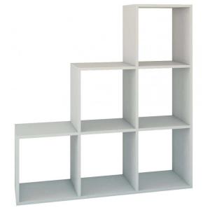 Top E Shop Step Biel 3x3 Book Shelf Bianco