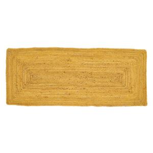 Bigbuy Home Jute Carpet 170x70 Cm Giallo