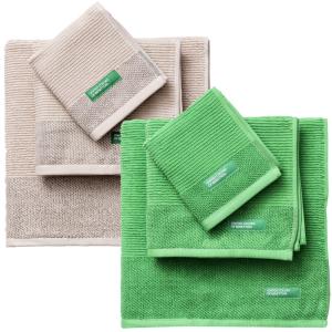 Benetton Pk4866 Towel 6 Units Beige,Verde