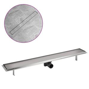 Vidaxl Scarico Doccia Lineare Acciaio Inox 93x14 Cm