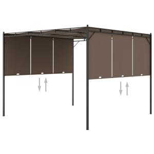 Vidaxl Gazebo Da Giardino Con Tendina Laterale 3 X 3 X 2.25…