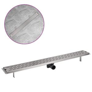 Vidaxl Scarico Doccia Lineare Acciaio Inox 103x14 Cm