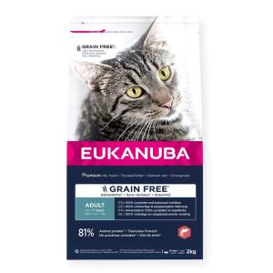 Eukanuba Grain Free Adult Salmon 2 Kg Cat Food Trasparente