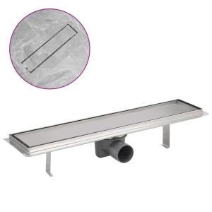 Vidaxl Scarico Doccia Lineare Acciaio Inox 53x14 Cm