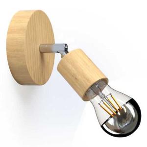 Creative Cables Lampada Da Parete Fermaluce Wood 90°