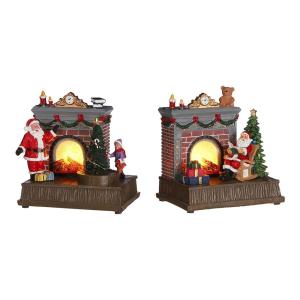 Edm Santa Claus Fireplace Christmas Tree Ornaments Oro