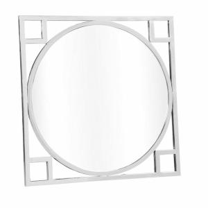 Home Decor Crystal Acero 70x2x70 Cm Wall Mirror Argento