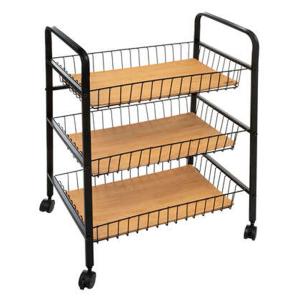 Five Auxiliary Trolley 3 Shelves Nero