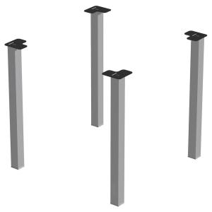 Emuca Square Legs For 50x50 Mm Table Argento