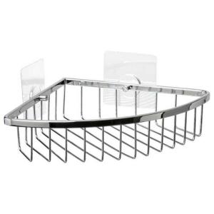 Tatay Krom 20x20x5 Cm Shower Corner Basket Argento