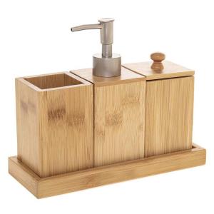 5 Five Natureo Bathroom Accessories Set With Tray Marrone
