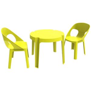 Resol Rita Garden Table Chairs Kit Giallo