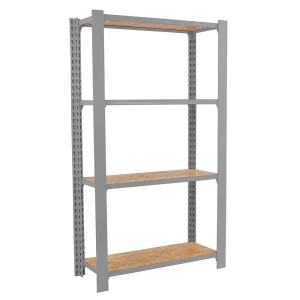 Officlick Scaffale Metallico 4/300 Wood 800 1500x800x300 Mm