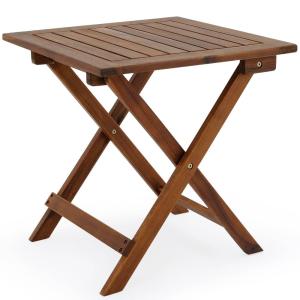 Tavolo pieghevole legno acacia 46x46cm