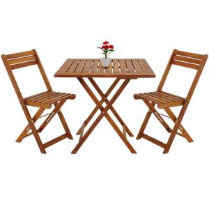 Tavolo e sedie da giardino legno acacia