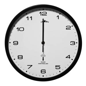 Orologio da parete automatico quarzo bianco-nero Ø31cm