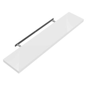 Mensola da parete 90cm bianco lucido con supporto