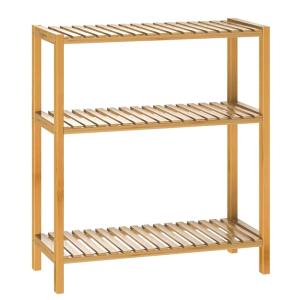 Scaffale per bagno in bambù 66x58x26cm