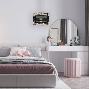 Luminex Lampada sospensione Lavinia, anelli dorati, 1 luce