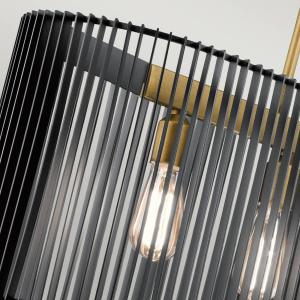 Quintiesse Lampada a sospensione Linara, nero/ottone, 5 luci