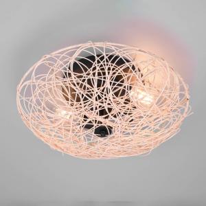 Reality Leuchten Plafoniera Lovis di rattan Ø 40 cm