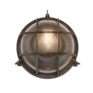 Searchlight Lampada navale Porto rotonda, nero-argento