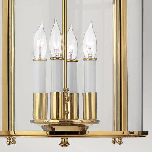 HINKLEY Lampada Gentry, 4xE14, ottone lucido/trasparente