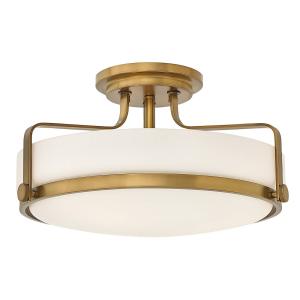 HINKLEY Plafoniera distanziata Harper, Ø 36,6cm, ottone