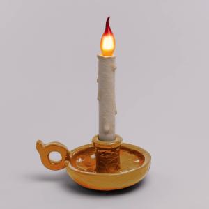 SELETTI Lampada LED da tavolo Grimm Bugia a candela oro