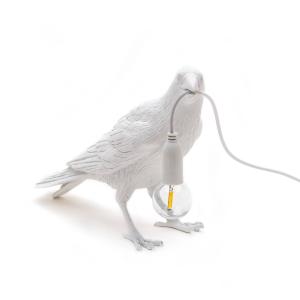 SELETTI Lampada LED da terrazza Bird Lamp, attesa, bianco
