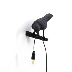 SELETTI Applique LED da esterni Bird Lamp sinistra nero