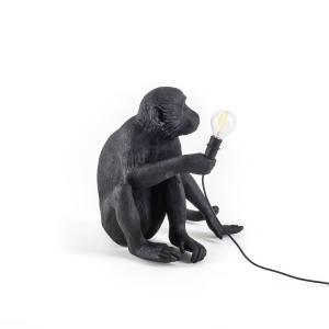 SELETTI Lampada LED da terrazza Monkey Lamp seduta nero