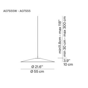 Luceplan Koinè lampada LED sospensione Ø 55 cm blu