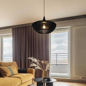 Trio Lighting Lampada a sospensione Colino lamelle legno, n…