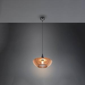 Trio Lighting Lampada a sospensione Colino lamelle legno ch…