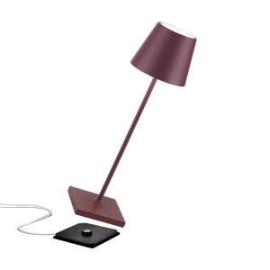 Zafferano Poldina da tavolo accu IP65 bordeaux