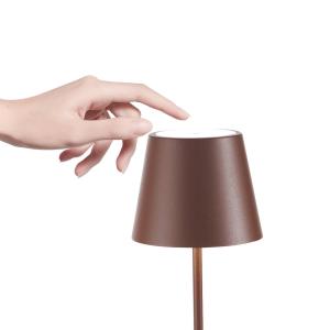 Zafferano Poldina mini da tavolo accu IP65 corten